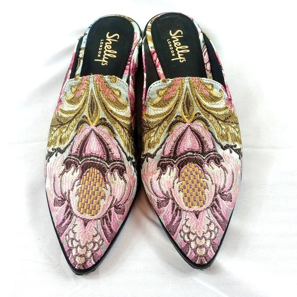 Shellys London Shoes - Shelly's of London Shoes Brocade Tapestry Mules